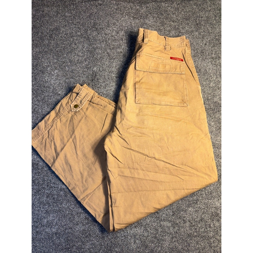 U.S. Expedition Cargo‎ Pants Men's 32 Tan Utility Pocket Wide Leg Hiking Outdoor